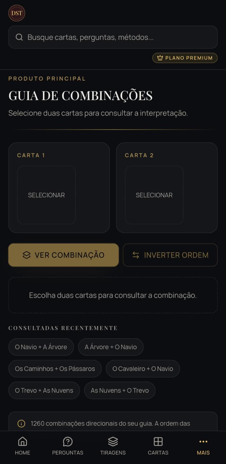 Guia de Combinações