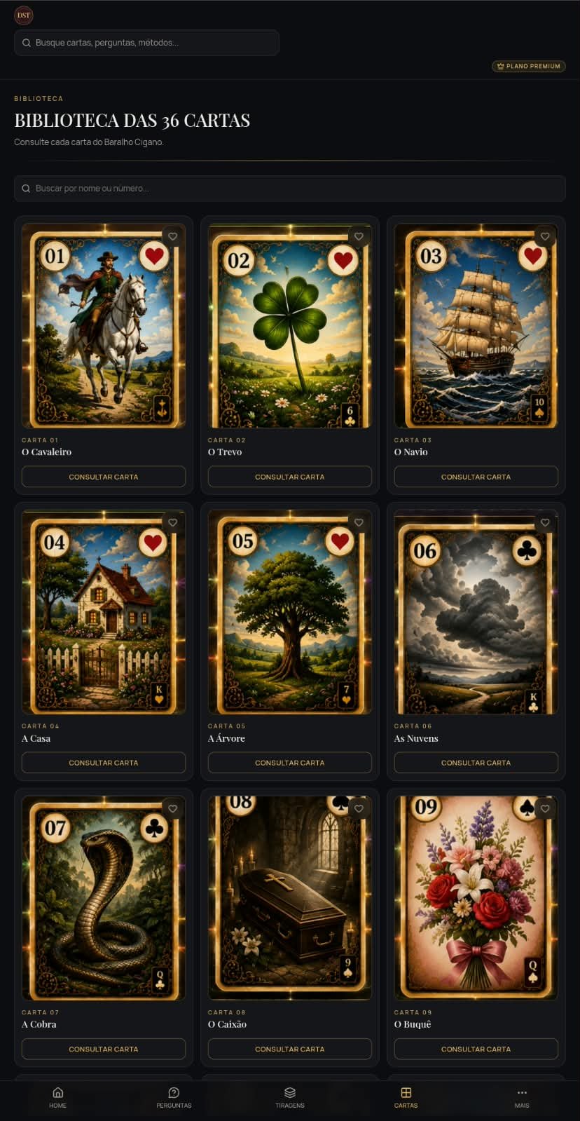 Biblioteca das 36 Cartas